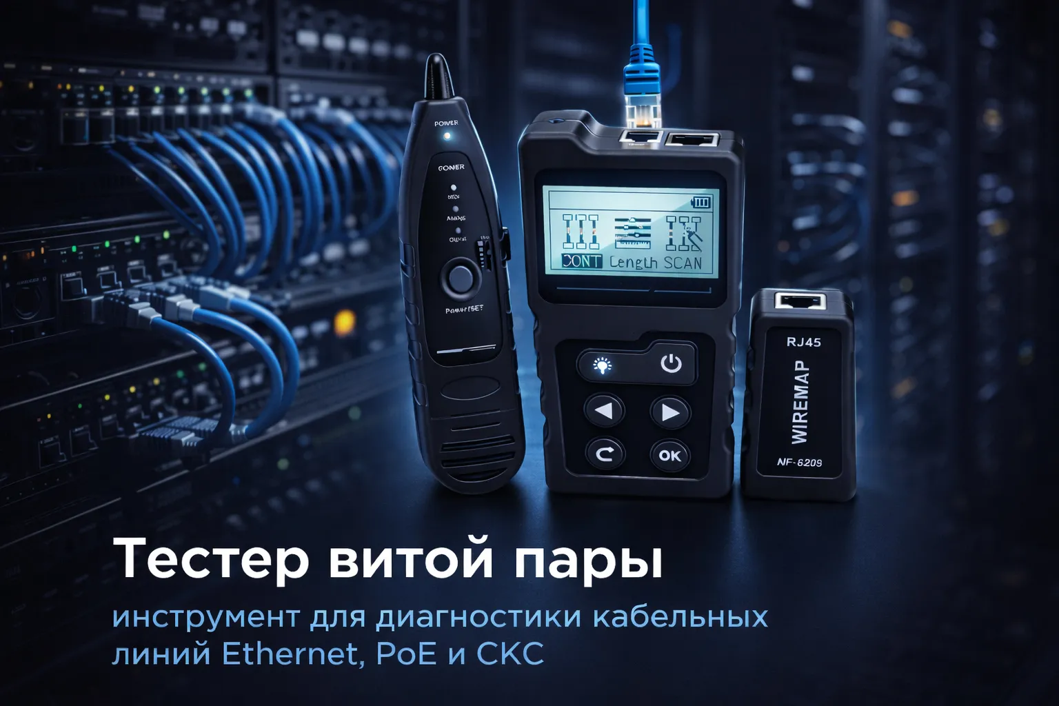 Тестеры витой пары: как выбрать и использовать для монтажа локальных сетей Тестеры витой пары: как выбрать и использовать для монтажа локальных сетей