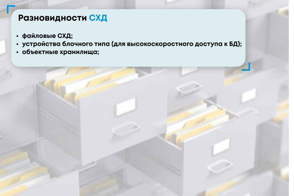 Разновидности СХД
