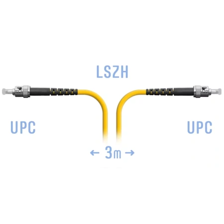 Optik patch-kord ST/UPC SM 3 metr