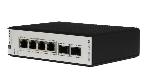 Управляемый промышленный POE коммутатор L2 PXT-S250G-2S4T-POE