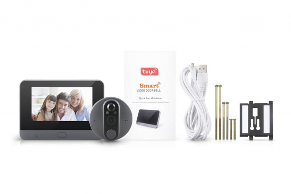 Домофон + дверной Wi-Fi звонок с HD-камерой Tuya Smart