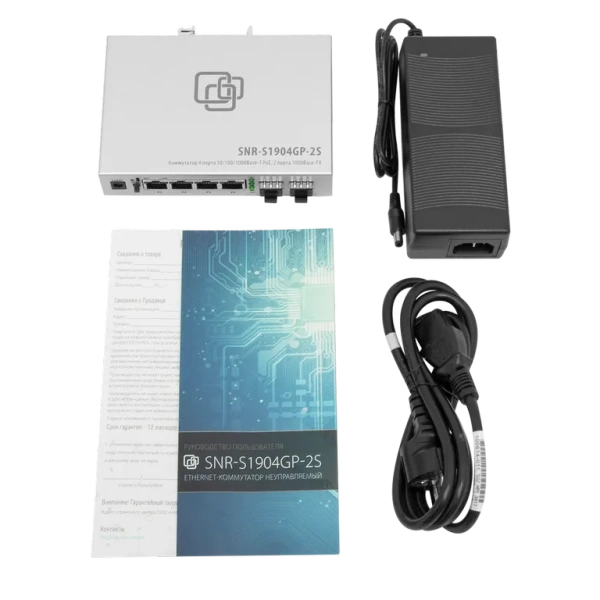 Boshqarilmaydigan PoE kommutator SNR-S1904GP-2S