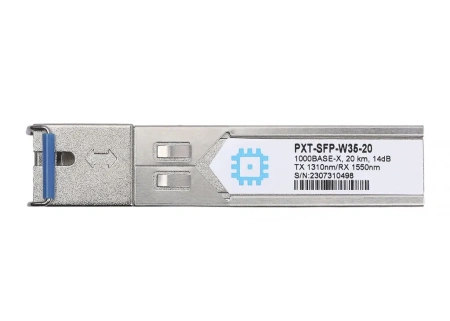 SFP WDM moduli, masofa 20 km gacha (14 dB), 1310 nm.