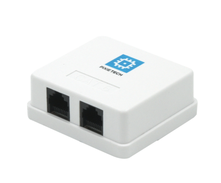 Розетка накладная PXT, CAT6 UTP RJ-45, 2 порта