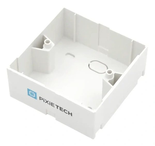 Монтажная коробка Pixietech, накладная, 86х86мм, белая