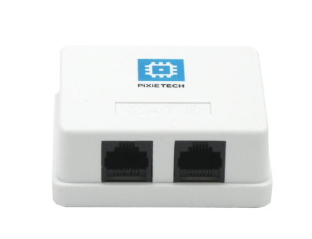Розетка накладная PXT, CAT6 UTP RJ-45, 2 порта