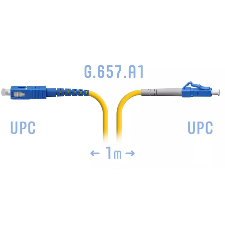 Патчкорд оптический LC/UPC-SC/UPC SM 1 метр