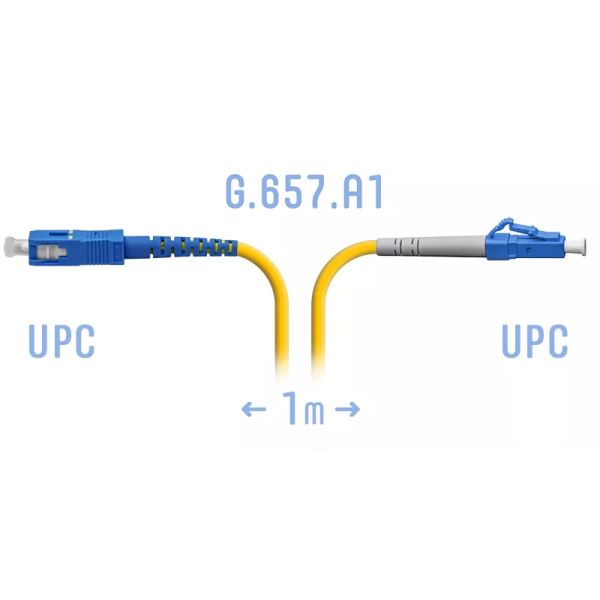 Патчкорд оптический LC/UPC-SC/UPC SM 1 метр