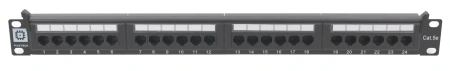 Коммутационная панель Pixietech, 19", 1U, 24 порта, cat.5e