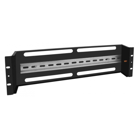 Panel 19" DIN relsli 3U (qora)