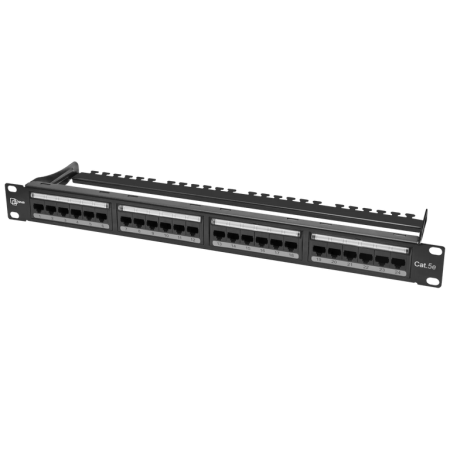 Pixietech kommutatsiya paneli, 19", 1U, 24 port, cat.5e