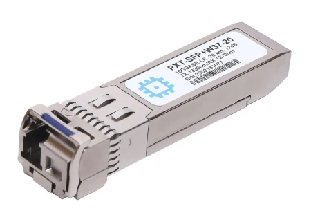 SFP+ WDM moduli, uzatish masofasi 20 km gacha (12 dB), 1330 nm.