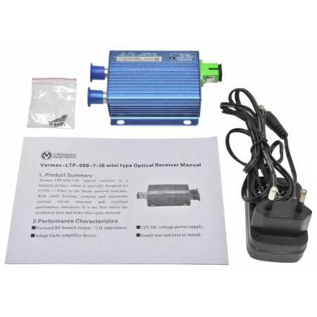 CATV tarmoqlari uchun optik qabul qiluvchi Vermax-LTP-088-7-IS