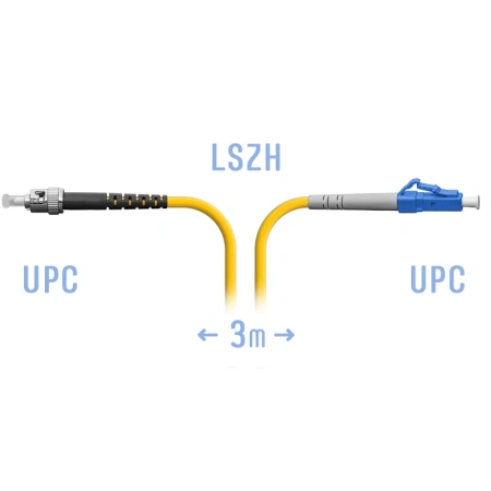 Optik patch-kord LC/UPC-ST/UPC SM 3 metr