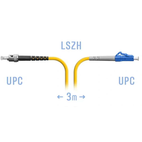 Optik patch-kord LC/UPC-ST/UPC SM 3 metr