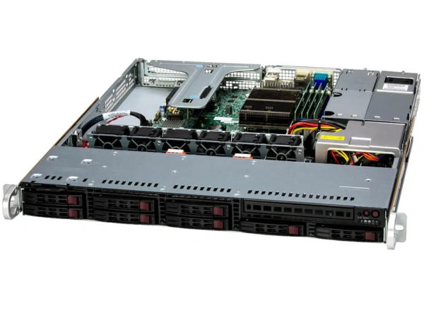 Supermicro SYS-111R-M serveri: Xeon E-2436, 32Gb DDR5-4800, 2× SSD 480Gb