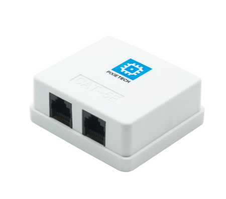 Розетка накладная Pixietech, CAT5e UTP RJ-45, 2 порта