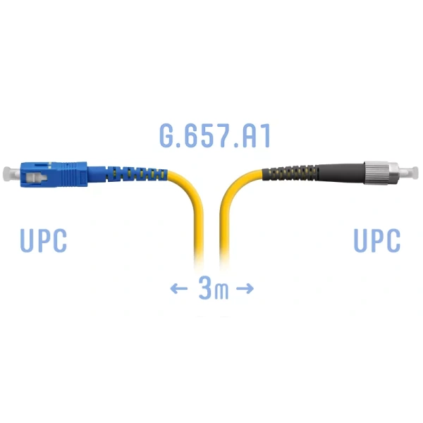 Optik patch-kord FC/UPC-SC/UPC SM 3 metr