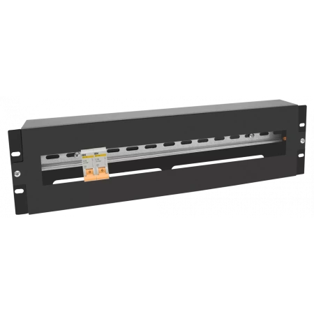 Panel 19" DIN relsli 3U (qora)