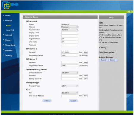 IP-телефон SNR-VP-53