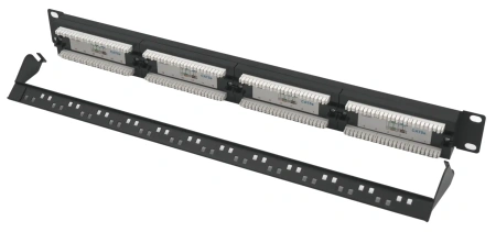 Коммутационная панель Pixietech, 19", 1U, 24 порта, cat.5e