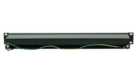 Коммутационная панель экранированная Pixietech, 19" 1U, 24 порта, Cat.6a