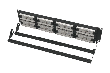 Коммутационная панель Pixietech, 19" неэкранированная, 2U, 48 портов, cat.6