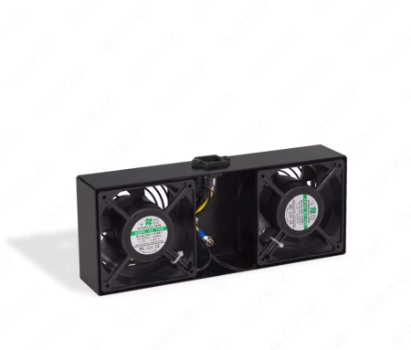 Pixietech devorga o'rnatiladigan shkaflar uchun ventilyator paneli, 2 ta ventilyator x 12 sm