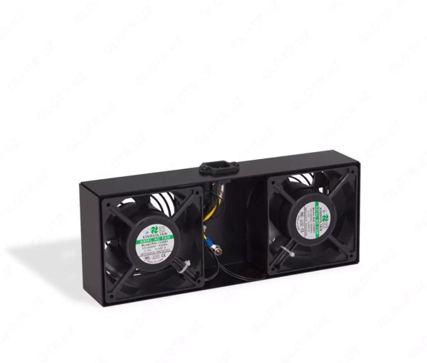 Pixietech devorga o'rnatiladigan shkaflar uchun ventilyator paneli, 2 ta ventilyator x 12 sm