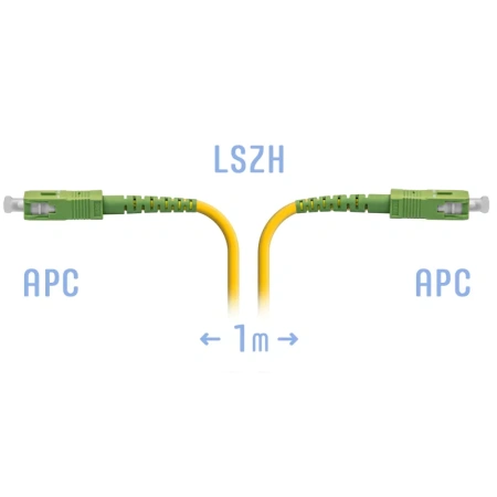 Optik patch-kord SC/APC SM 1 metr