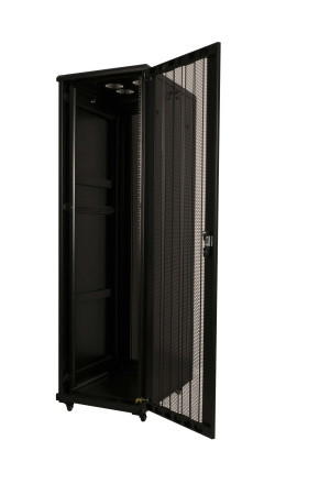 Polga o'rnatiladigan shkaf 42U 600*800*2000 mm, perforatsiyalangan eshik