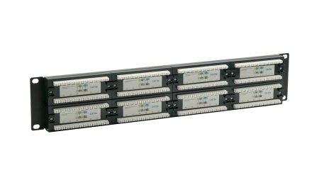 Pixietech patch paneli, 19" ekranlanmagan, 2U, 48 port, cat.5e