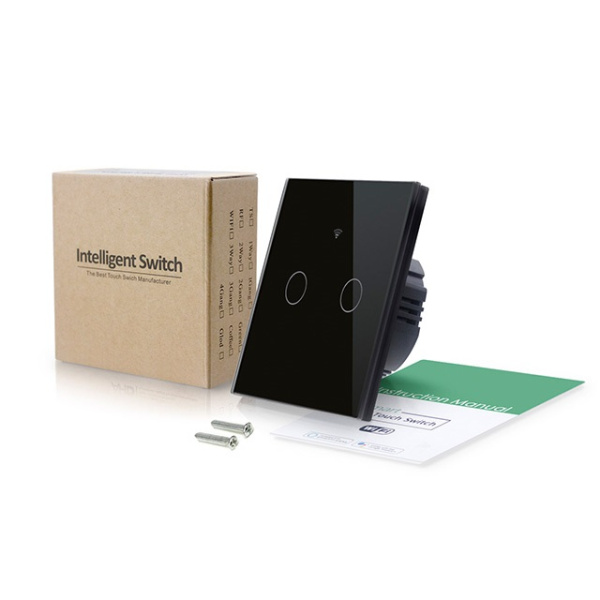 Сенсорный выключатель 2 кнопки Tuya Smart Wi-Fi