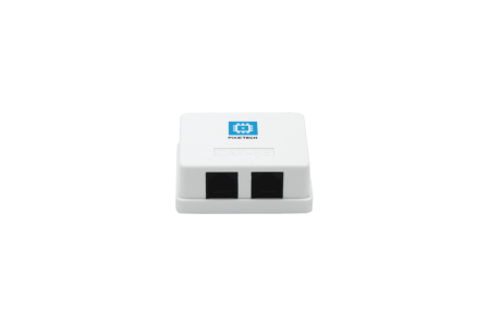 Pixietech rozetkasi (tashqi), CAT5e UTP RJ-45, 2 port