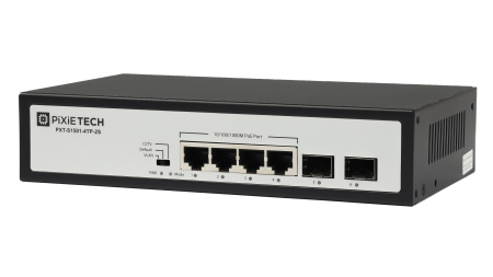 Неуправляемый PoE коммутатор Pixietech PXT-S1501-4TP-2S