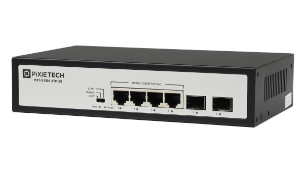 Неуправляемый PoE коммутатор Pixietech PXT-S1501-4TP-2S