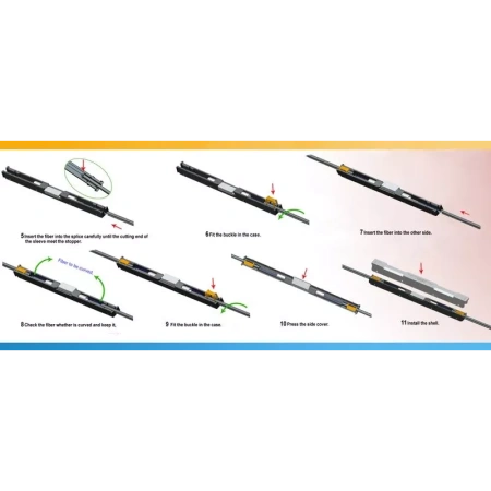 FTTH kabeli uchun optik tolalar mexanik ulagichi himoya korpusi bilan