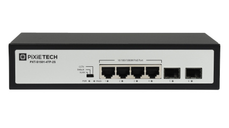 Неуправляемый PoE коммутатор Pixietech PXT-S1501-4TP-2S
