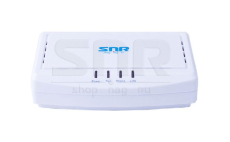 VoIP shlyuzi SNR, 1 FXS, 1 PSTN-Passhrough, 2 RJ45, 1 SIP hisobi