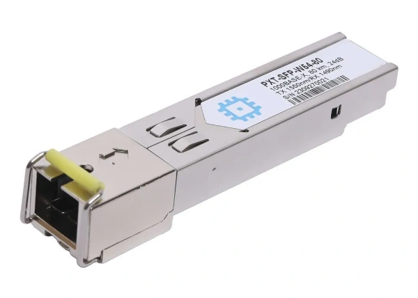 SFP WDM moduli, uzatish masofasi 80 km gacha (24 dB), 1490/1550 nm.