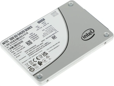Накопитель SSD Intel D3-S4520 Series, 1.92TB, SATA 6Gb/s, 3D4 TLC, 2,5"