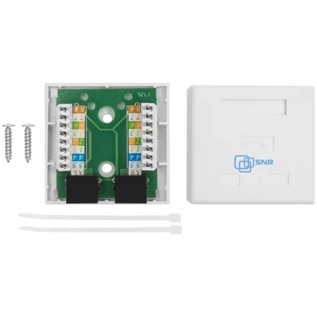 Pixietech rozetkasi (tashqi), CAT5e UTP RJ-45, 2 port