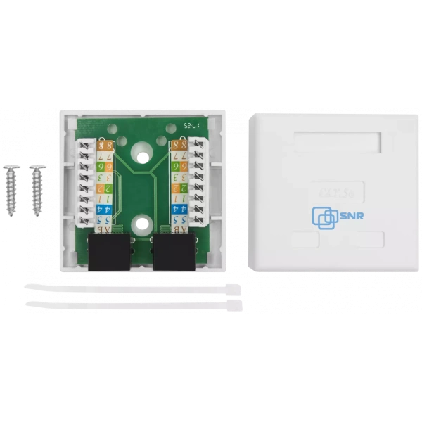 Pixietech rozetkasi (tashqi), CAT5e UTP RJ-45, 2 port