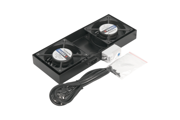 Pixietech devorga o'rnatiladigan shkaflar uchun ventilyator paneli, 2 ta ventilyator x 12 sm