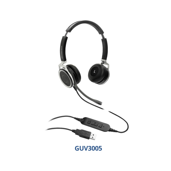 Grandstream GUV3005 USB-гарнитура, наушники для IP-телефона, ноутбука, компьютера