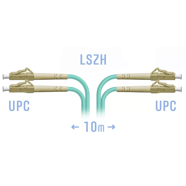 Optik patch-kord LC/UPC MM Duplex 10 metr