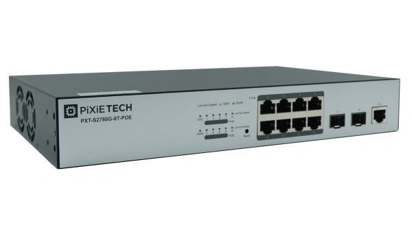 L2 darajadagi boshqariladigan PoE kommutator PXT-S2780G-8T-POE