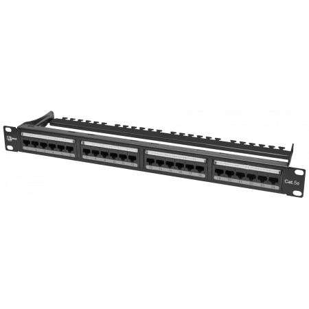 Pixietech kommutatsiya paneli, 19", 1U, 24 port, cat.5e