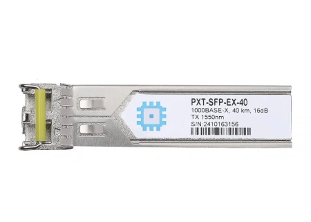SFP optik moduli, uzatish masofasi 40 km gacha (16 dB), 1550 nm.