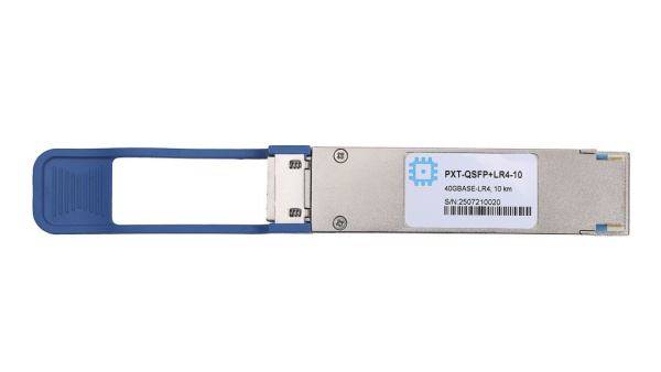 Двухволоконный модуль, QSFP+ 40GBASE-LR4, разъем LC, дальность до 10км (7dB)
